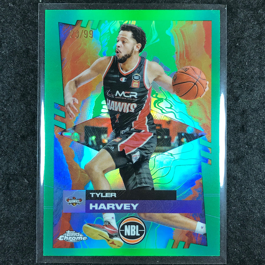 2024-25 Topps Chrome NBL TYLER HARVEY Base Green 23/99 #38