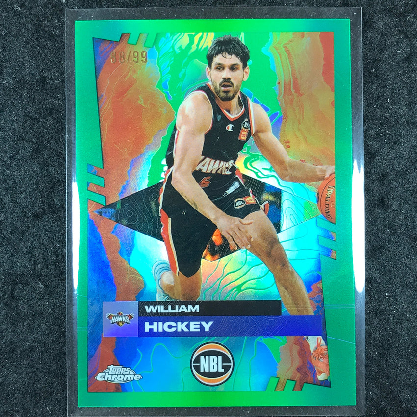 2024-25 Topps Chrome NBL WILLIAM HICKEY Base Green 88/99 #40