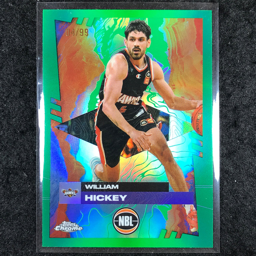 2024-25 Topps Chrome NBL WILLIAM HICKEY Base Green 4/99 #40
