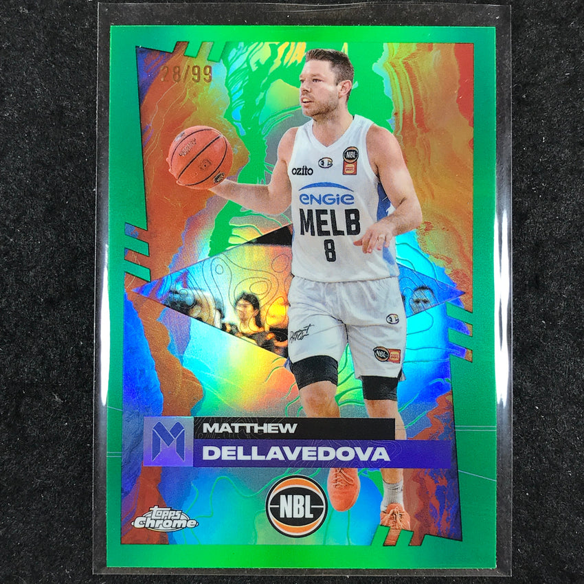 2024-25 Topps Chrome NBL MATTHEW DELLAVEDOVA Base Green 28/99 #43