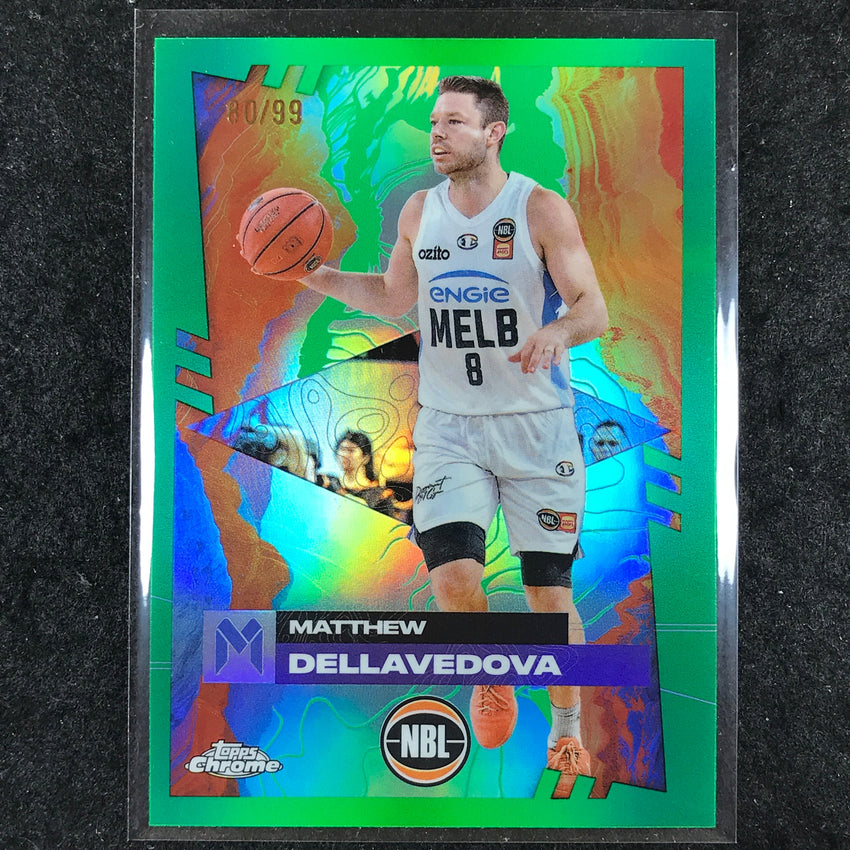 2024-25 Topps Chrome NBL MATTHEW DELLAVEDOVA Base Green 80/99 #43