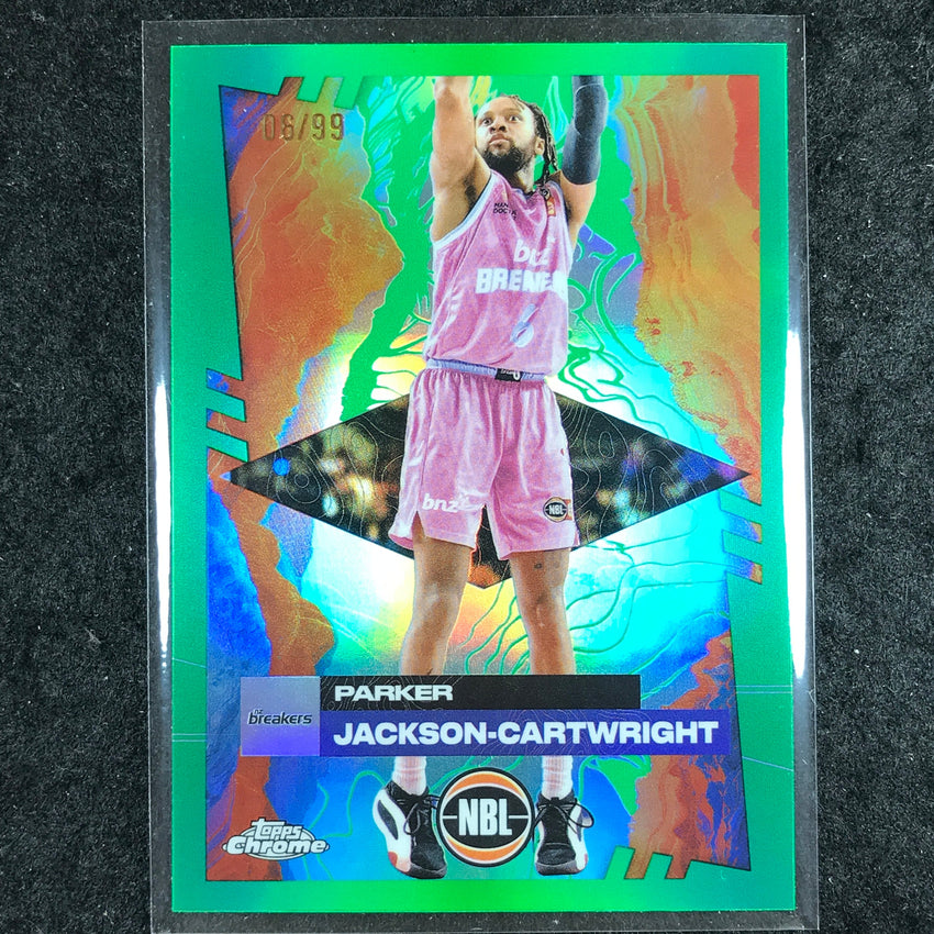 2024-25 Topps Chrome NBL PARKER JACKSON-CARTWRIGHT Base Green 6/99 #52
