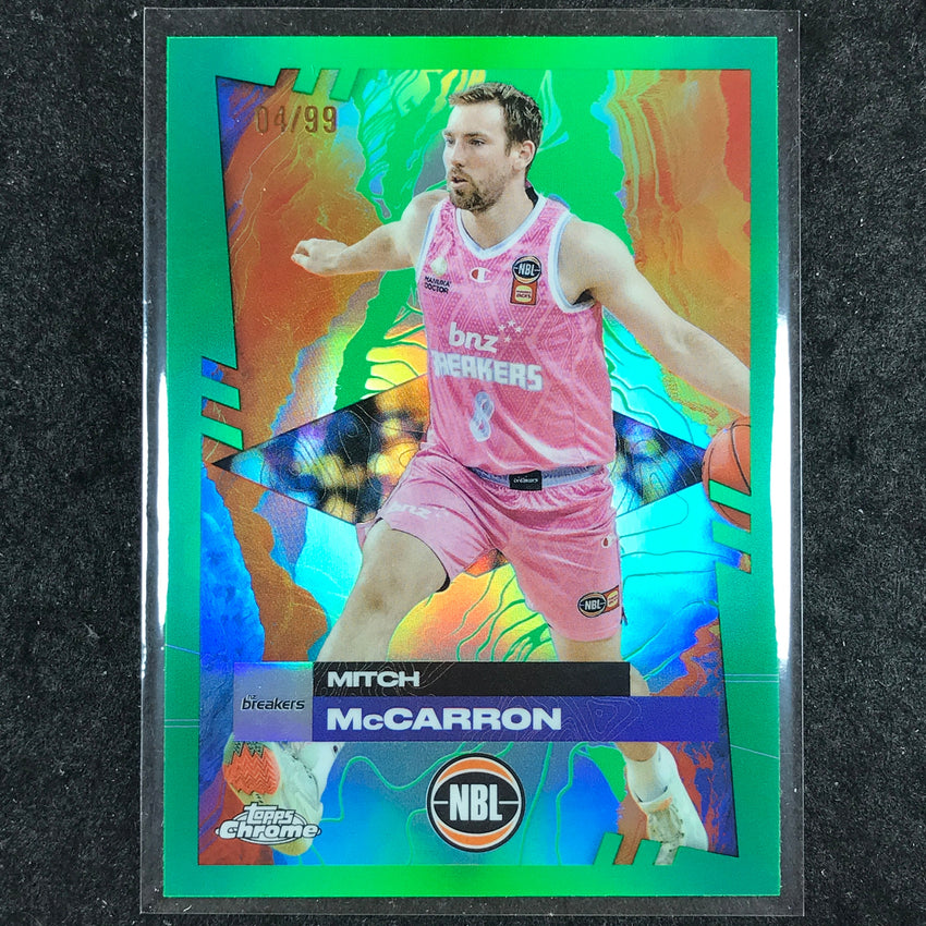 2024-25 Topps Chrome NBL MITCH MCCARRON Base Green 4/99 #55