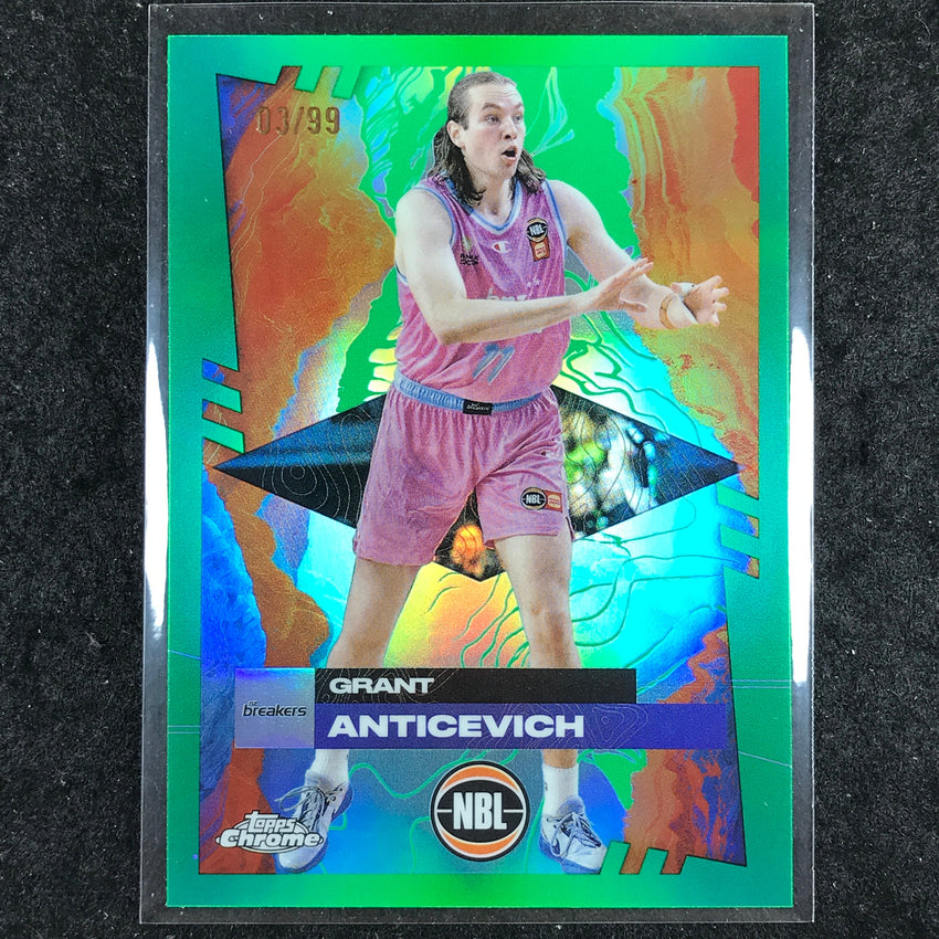 2024-25 Topps Chrome NBL GRANT ANTICEVICH Base Green 3/99 #58