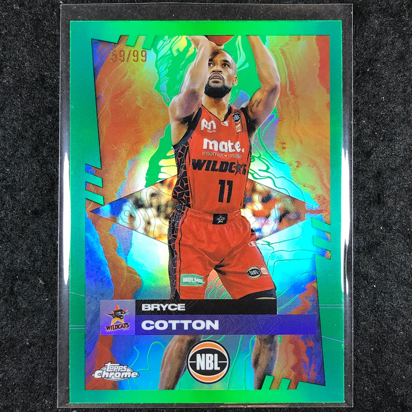 2024-25 Topps Chrome NBL BRYCE COTTON Base Green 59/99 #62