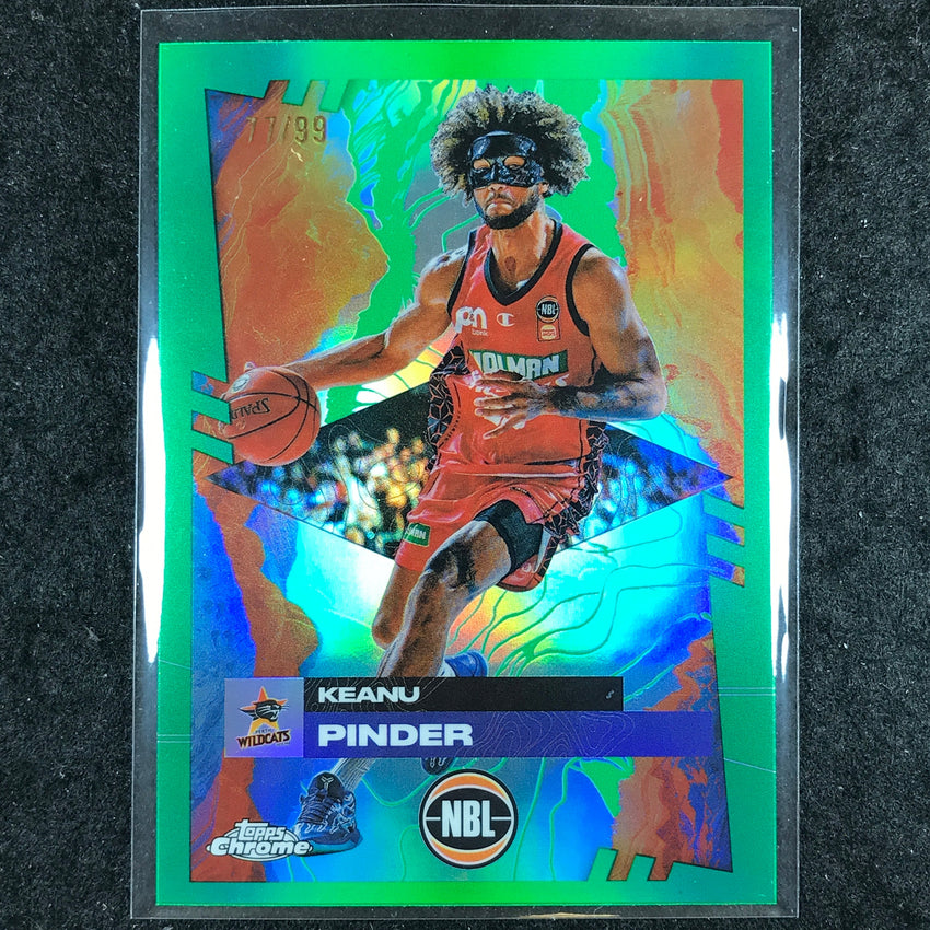 2024-25 Topps Chrome NBL KEANU PINDER Base Green 77/99 #63