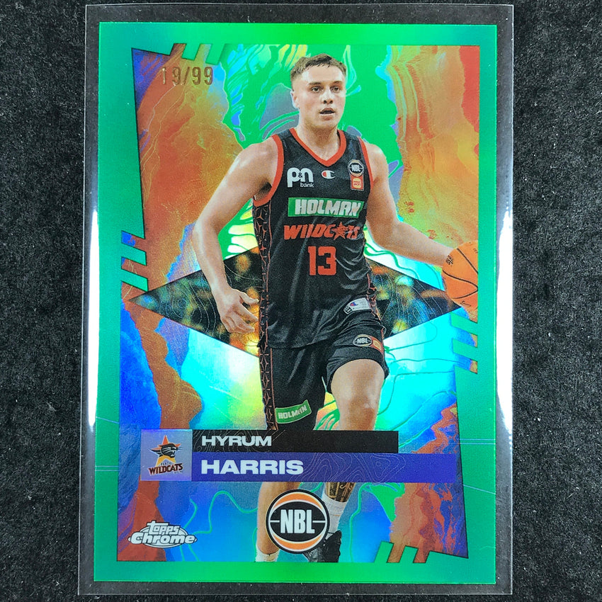 2024-25 Topps Chrome NBL HYRUM HARRIS Base Green 19/99 #68