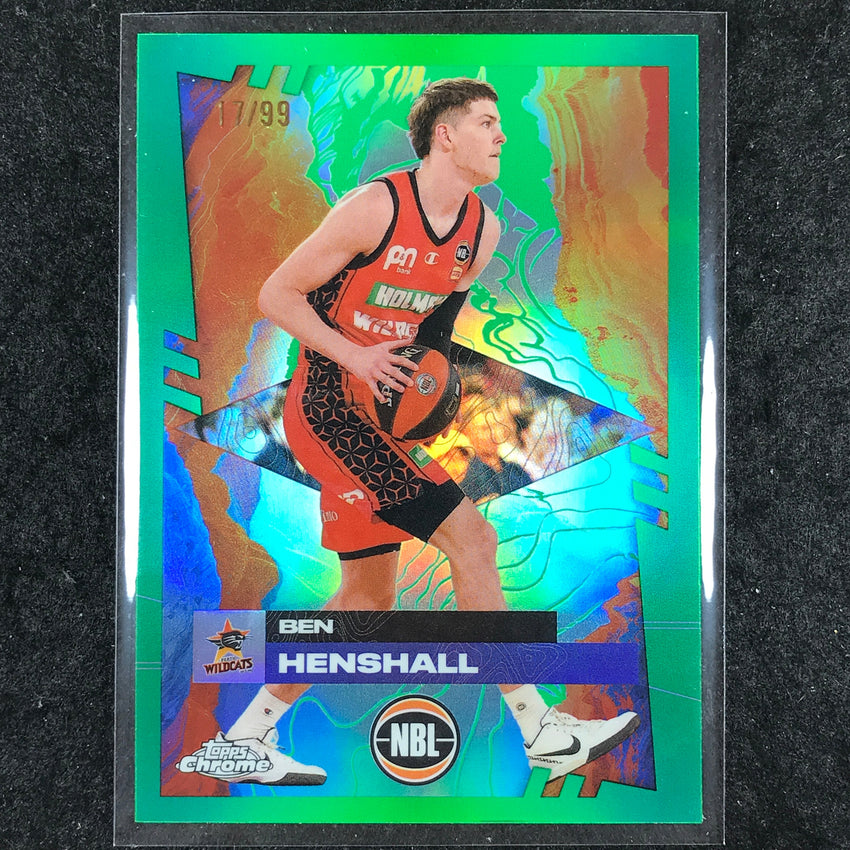2024-25 Topps Chrome NBL BEN HENSHALL Base Green 17/99 #69