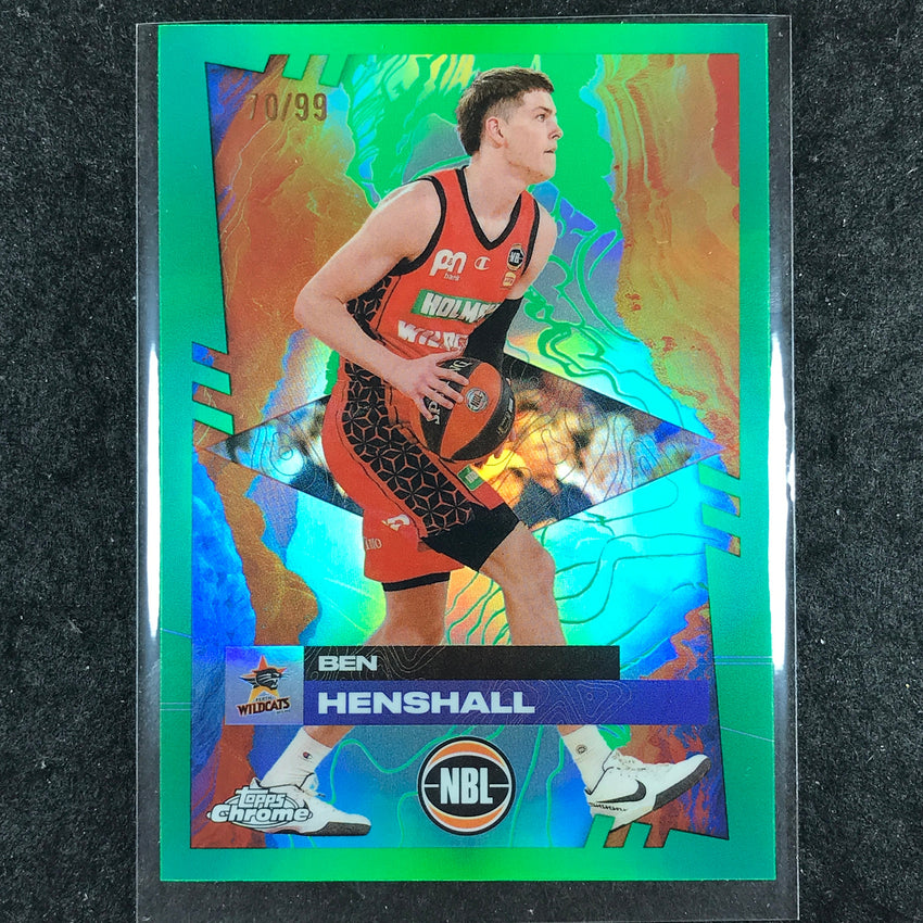 2024-25 Topps Chrome NBL BEN HENSHALL Base Green 70/99 #69
