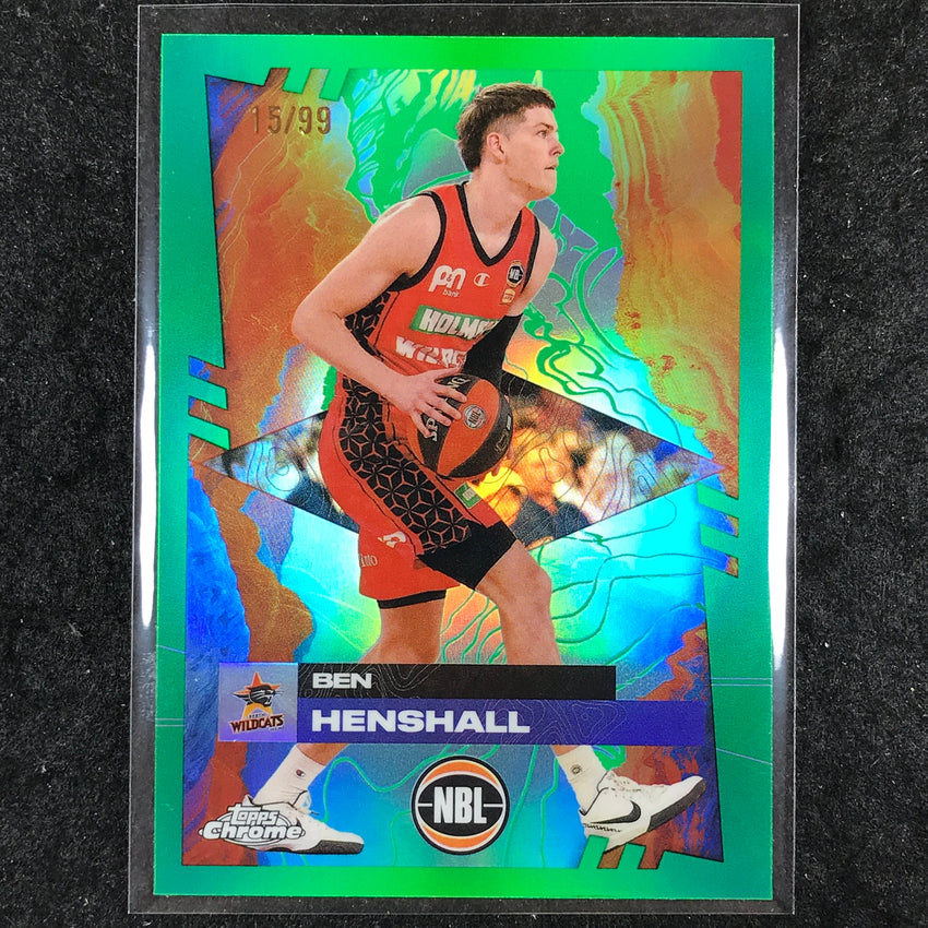 2024-25 Topps Chrome NBL BEN HENSHALL Base Green 15/99 #69