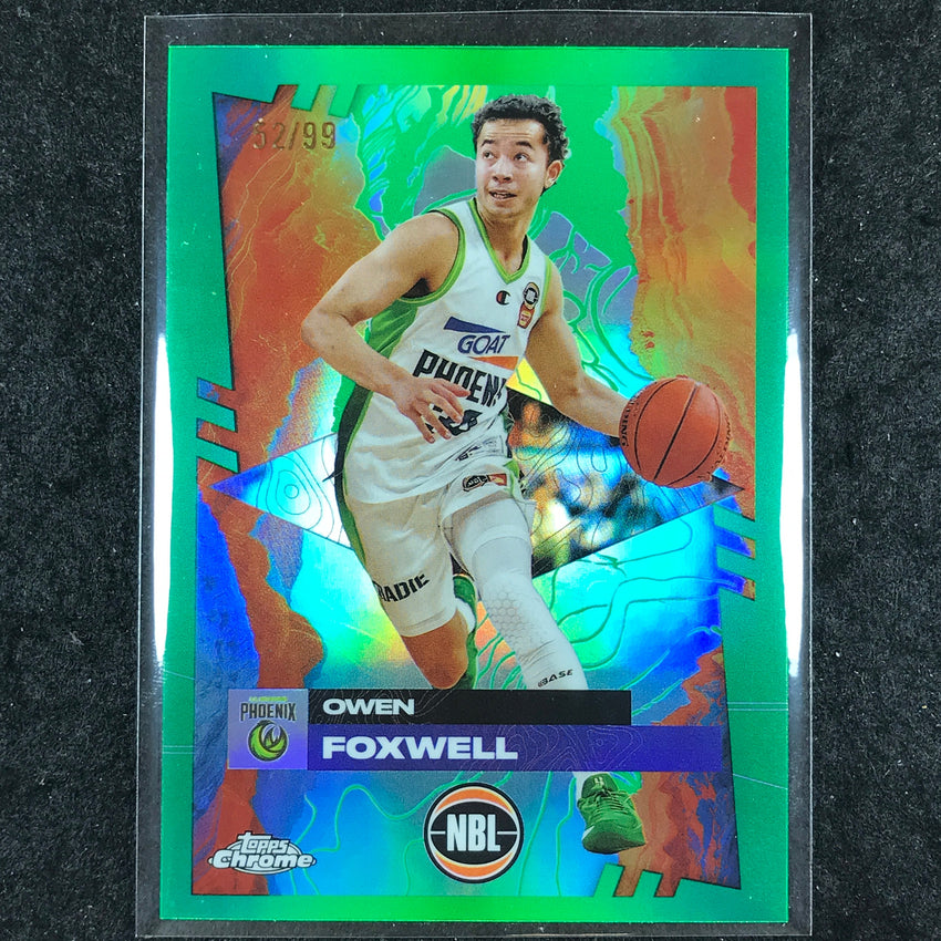 2024-25 Topps Chrome NBL OWEN FOXWELL Base Green 52/99 #73