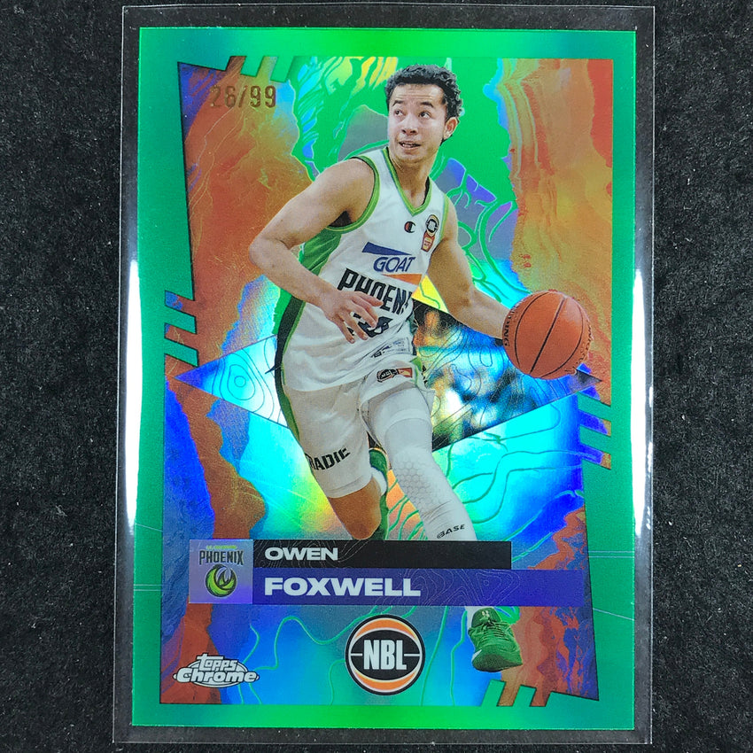 2024-25 Topps Chrome NBL OWEN FOXWELL Base Green 26/99 #73