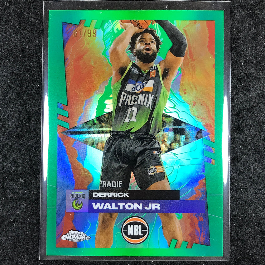 2024-25 Topps Chrome NBL DERRICK WALTON JR. Base Green 81/99 #75