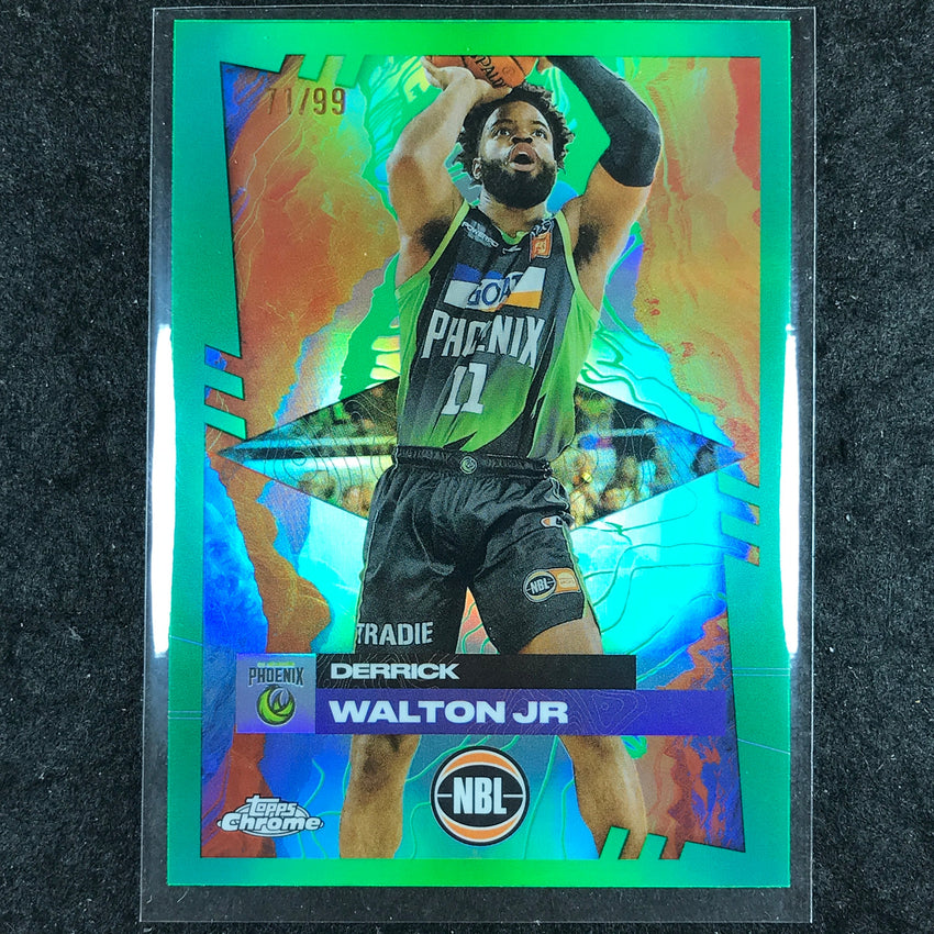 2024-25 Topps Chrome NBL DERRICK WALTON JR. Base Green 71/99 #75