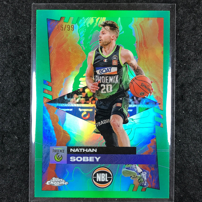 2024-25 Topps Chrome NBL NATHAN SOBEY Base Green 15/99 #76