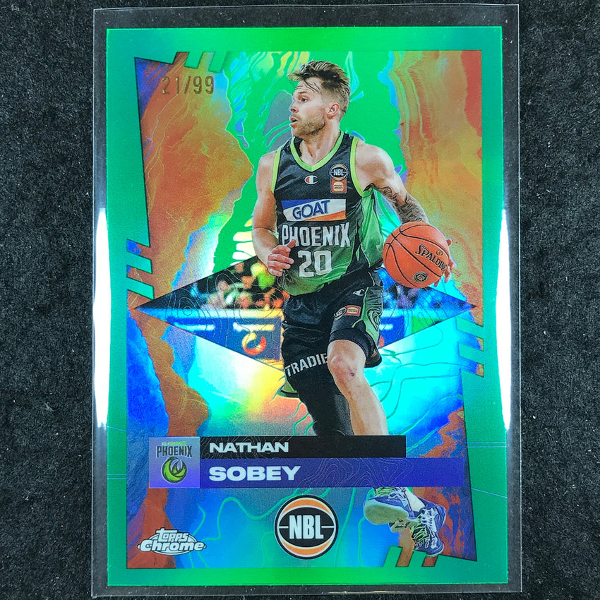 2024-25 Topps Chrome NBL NATHAN SOBEY Base Green 21/99 #76