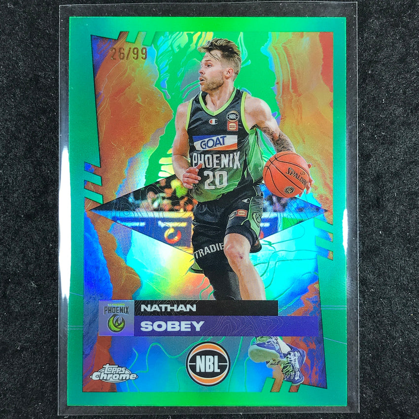 2024-25 Topps Chrome NBL NATHAN SOBEY Base Green 26/99 #76