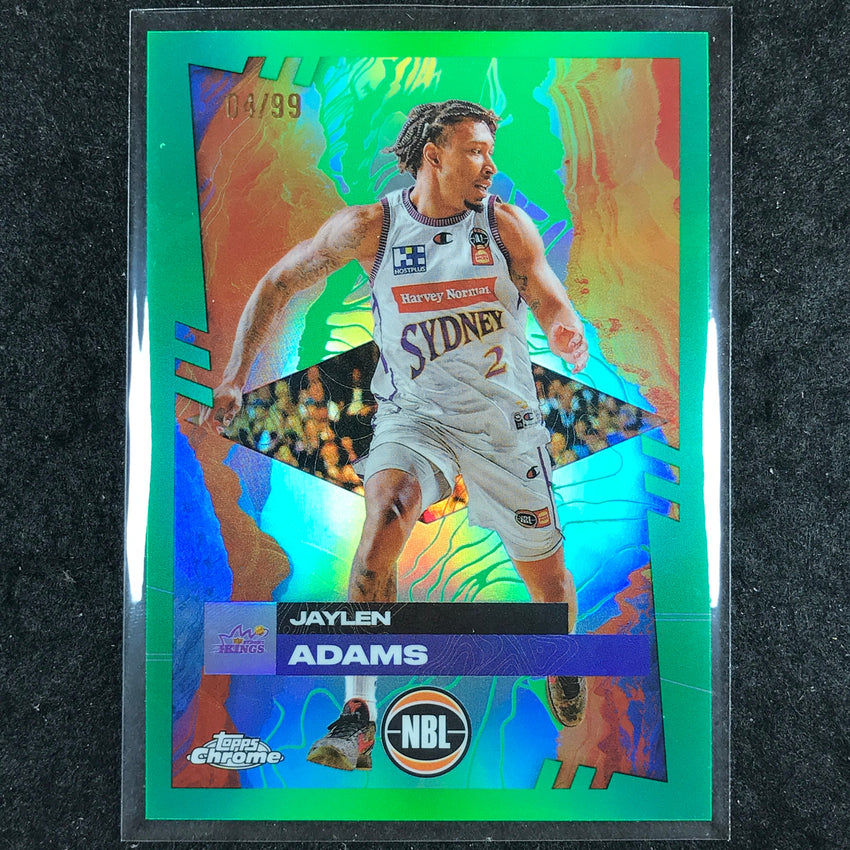 2024-25 Topps Chrome NBL JAYLEN ADAMS Base Green 4/99 #82