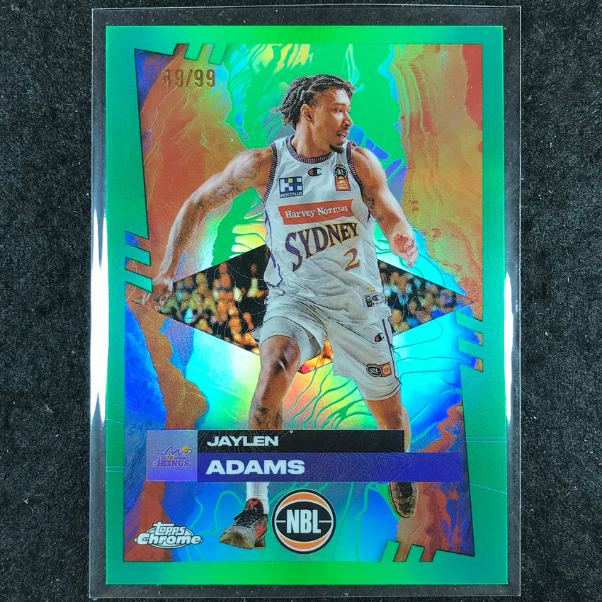 2024-25 Topps Chrome NBL JAYLEN ADAMS Base Green 49/99 #82
