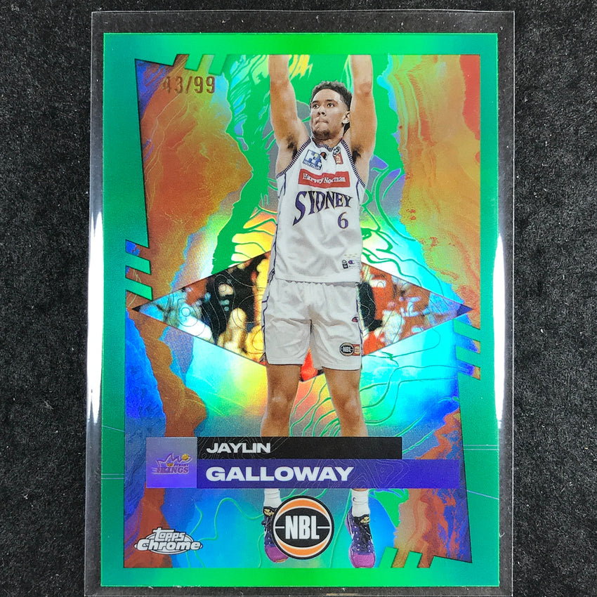 2024-25 Topps Chrome NBL JAYLIN GALLOWAY Base Green 43/99 #83