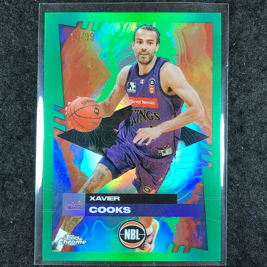 2024-25 Topps Chrome NBL XAVIER COOKS Base Green 13/99 #84