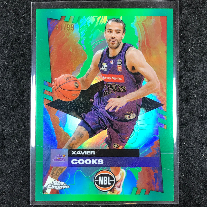 2024-25 Topps Chrome NBL XAVIER COOKS Base Green 41/99 #84