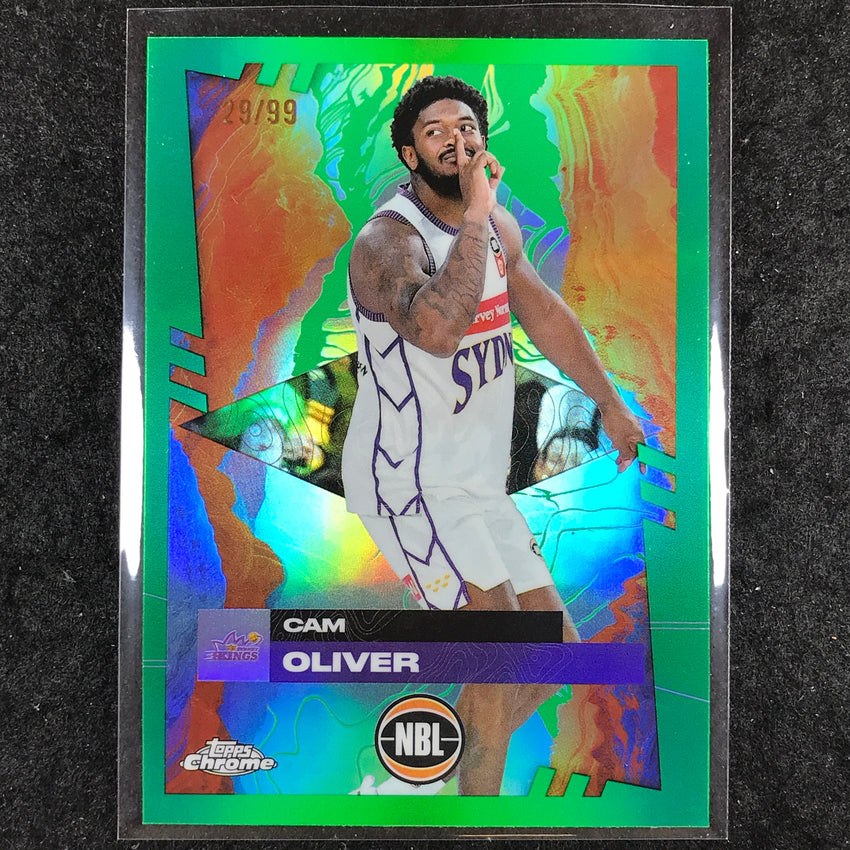 2024-25 Topps Chrome NBL CAM OLIVER Base Green 29/99 #86