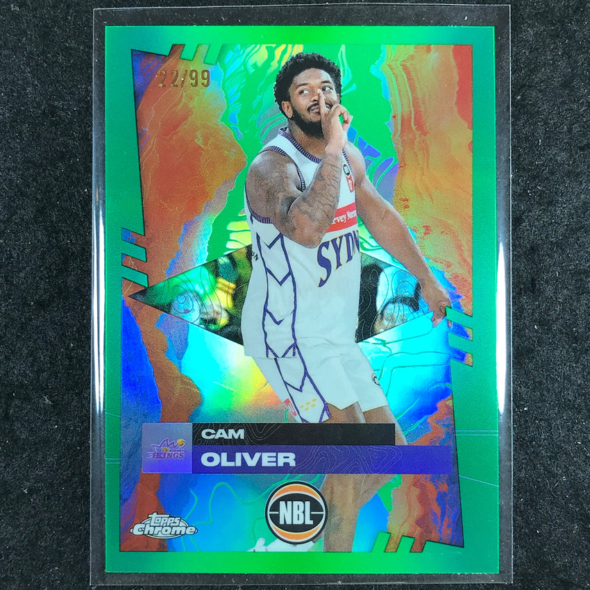2024-25 Topps Chrome NBL CAM OLIVER Base Green 22/99 #86