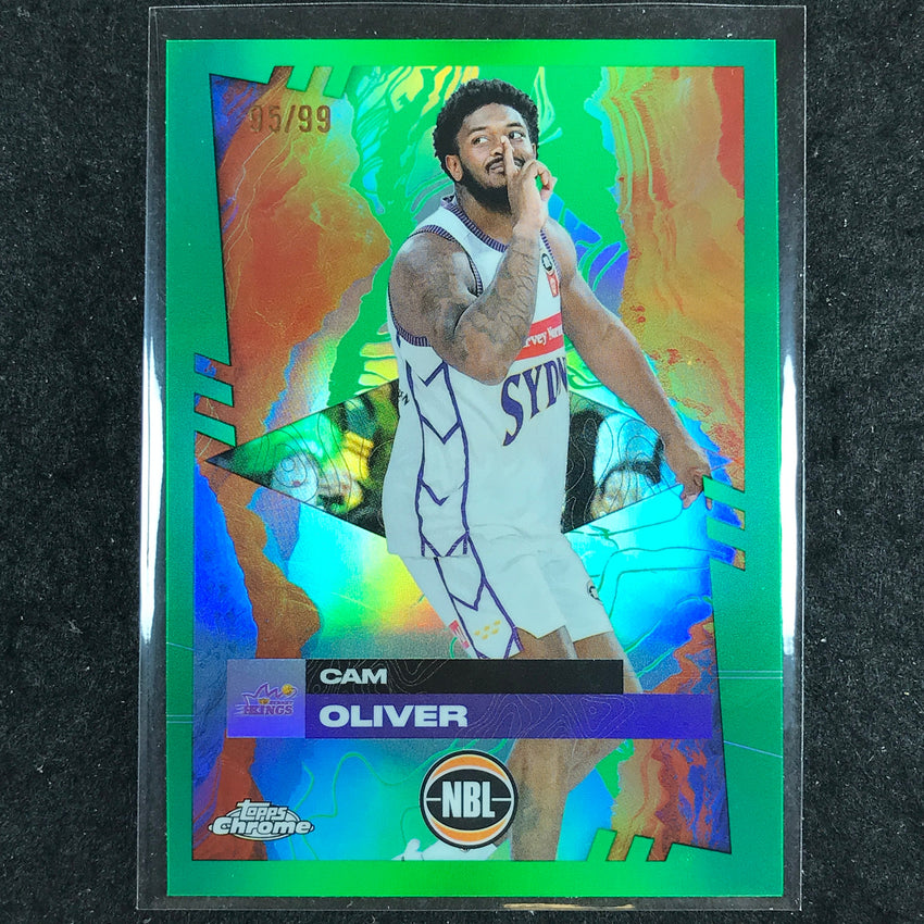 2024-25 Topps Chrome NBL CAM OLIVER Base Green 95/99 #86