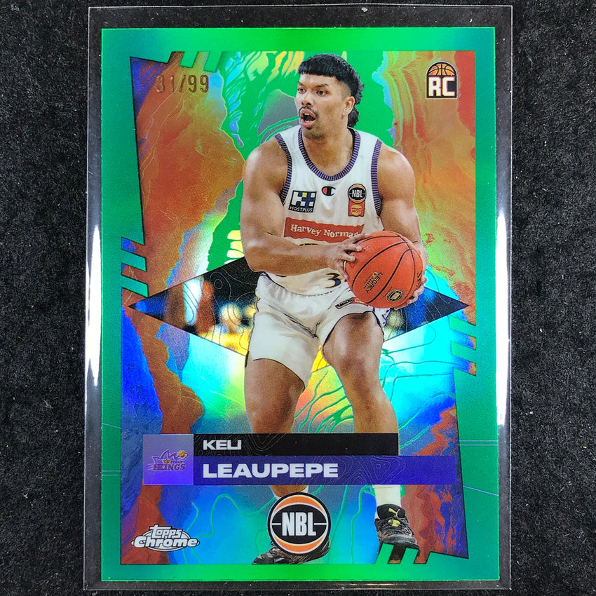 2024-25 Topps Chrome NBL KELI LEAUPEPE Rookie Base Green 31/99 #87