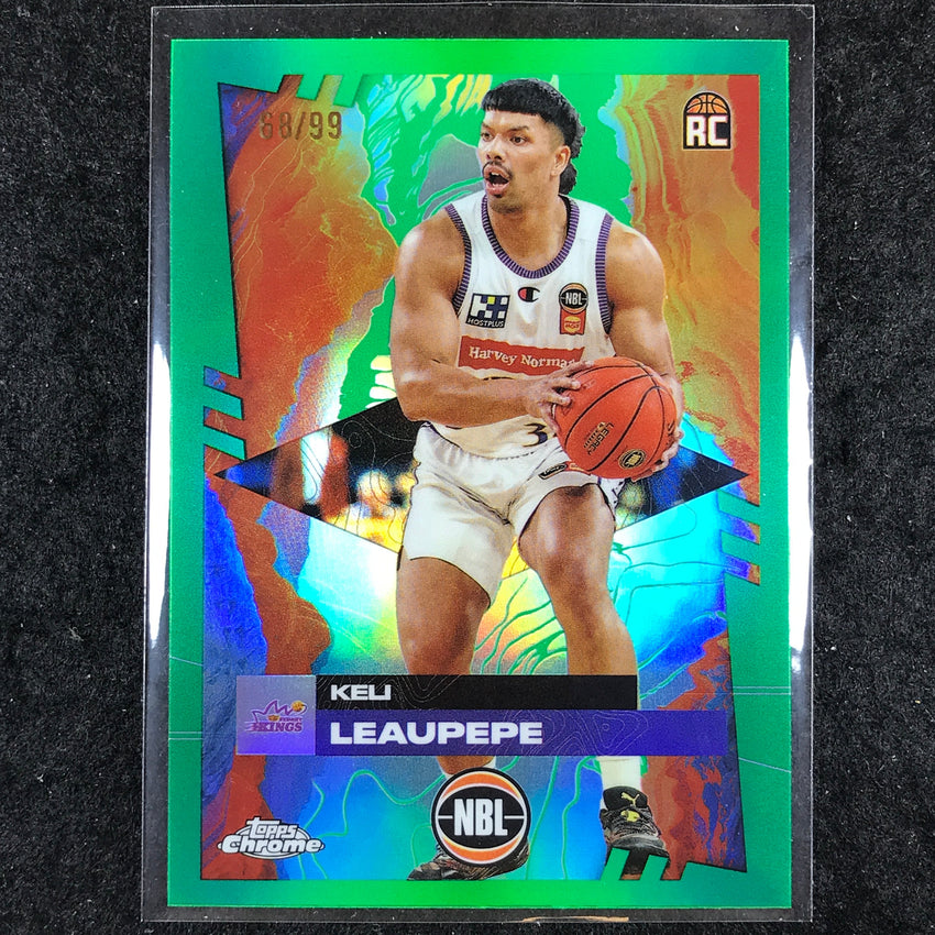 2024-25 Topps Chrome NBL KELI LEAUPEPE Rookie Base Green 68/99 #87