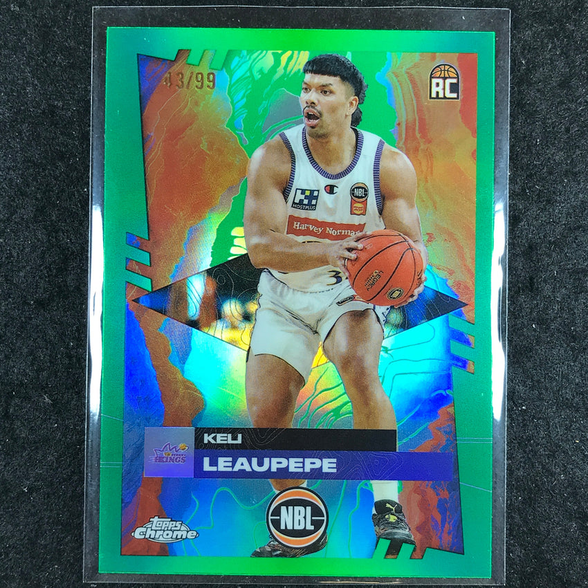 2024-25 Topps Chrome NBL KELI LEAUPEPE Rookie Base Green 43/99 #87