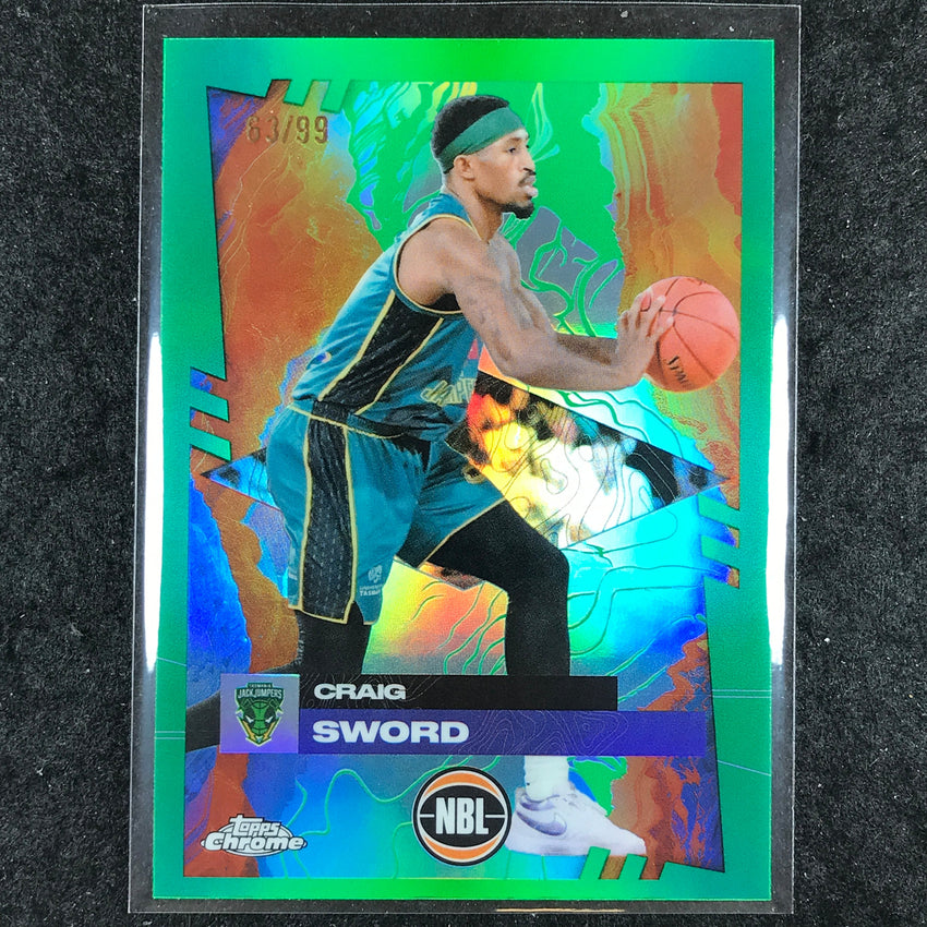2024-25 Topps Chrome NBL CRAIG SWORD Base Green 63/99 #93