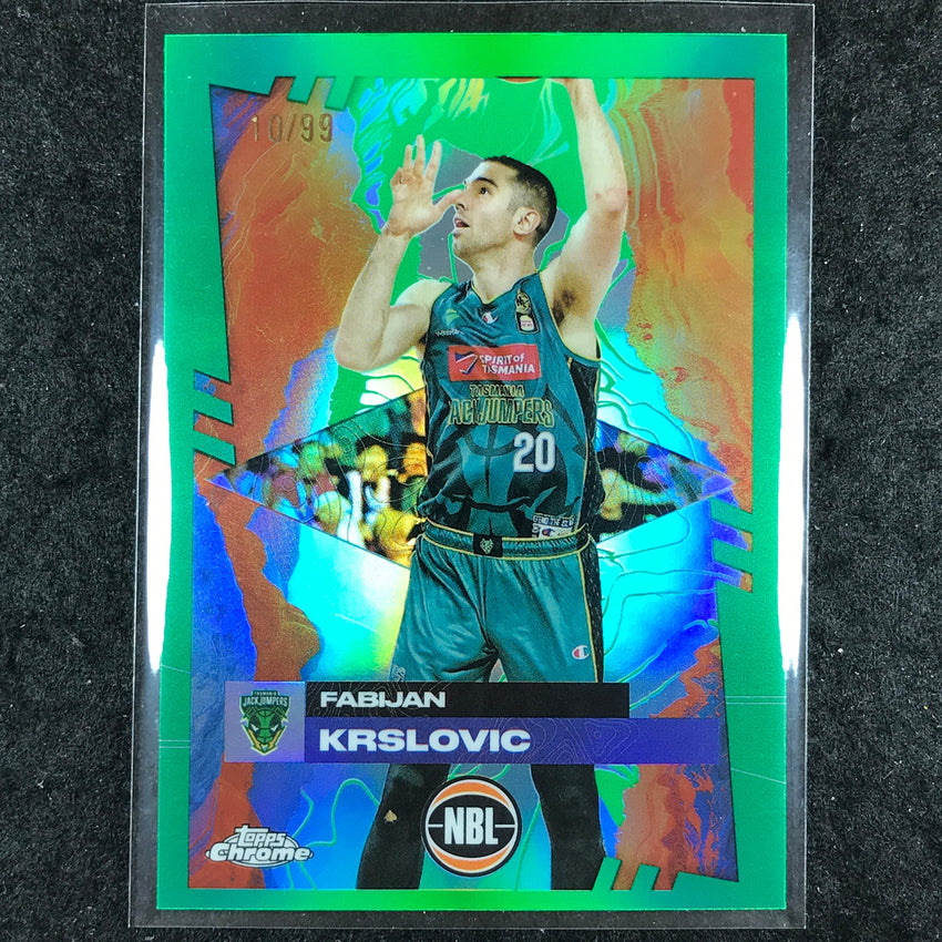 2024-25 Topps Chrome NBL FABIJAN KRSLOVIC Base Green 10/99 #94