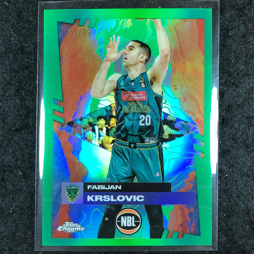 2024-25 Topps Chrome NBL FABIJAN KRSLOVIC Base Green 36/99 #94