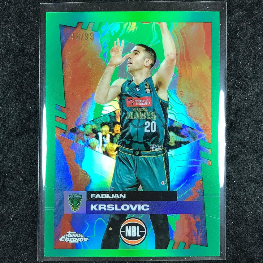 2024-25 Topps Chrome NBL FABIJAN KRSLOVIC Base Green 46/99 #94