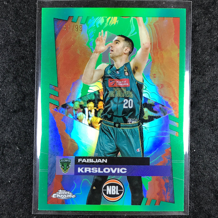 2024-25 Topps Chrome NBL FABIJAN KRSLOVIC Base Green 41/99 #94