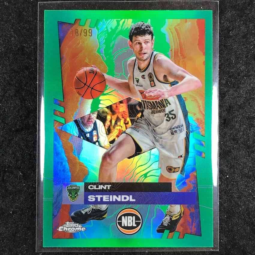 2024-25 Topps Chrome NBL CLINT STEINDL Base Green 18/99 #95