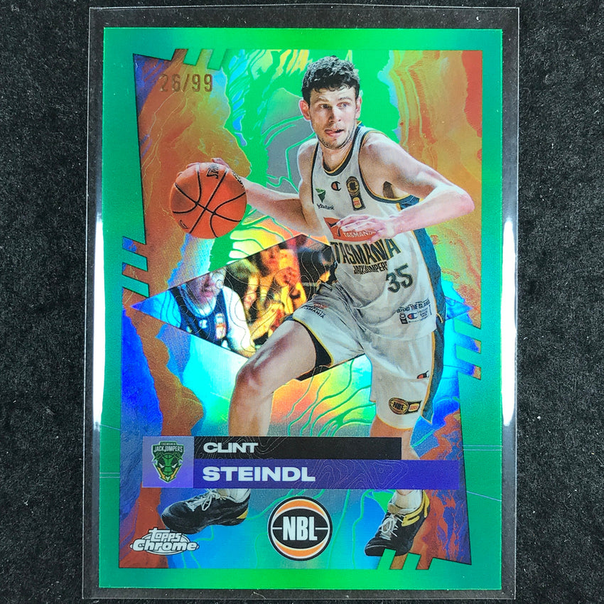 2024-25 Topps Chrome NBL CLINT STEINDL Base Green 26/99 #95