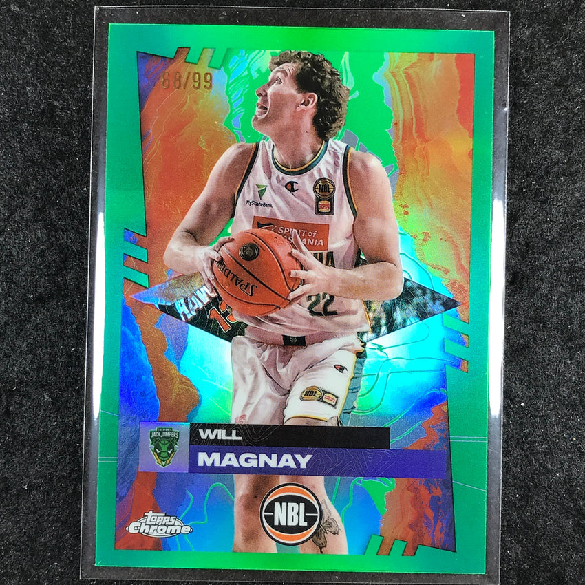 2024-25 Topps Chrome NBL WILL MAGNAY Base Green 68/99 #97