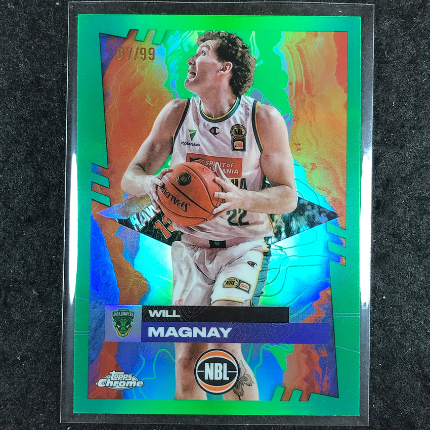 2024-25 Topps Chrome NBL WILL MAGNAY Base Green 97/99 #97