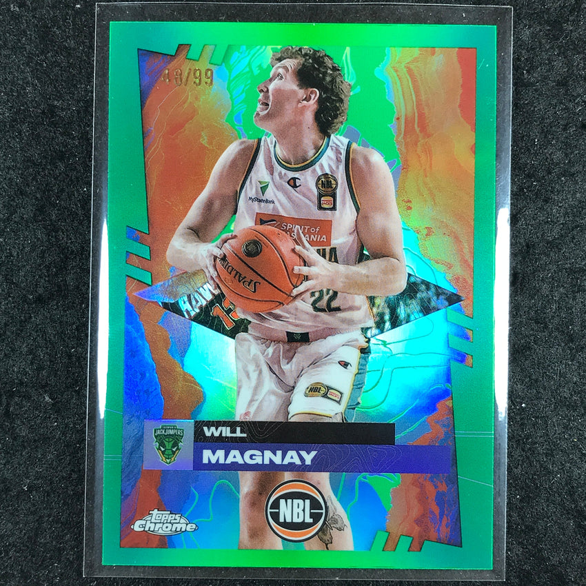 2024-25 Topps Chrome NBL WILL MAGNAY Base Green 48/99 #97