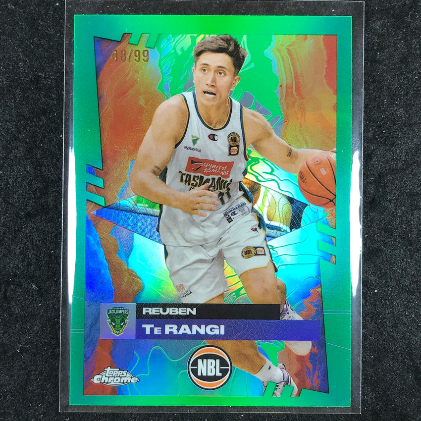 2024-25 Topps Chrome NBL REUBEN TE RANGI Base Green 48/99 #99