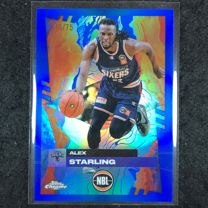 2024-25 Topps Chrome NBL ALEX STARLING Base Blue 15/75 #8