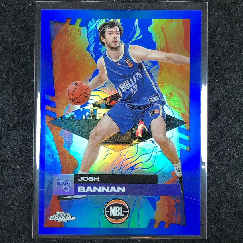 2024-25 Topps Chrome NBL JOSH BANNAN Base Blue 48/75 #12