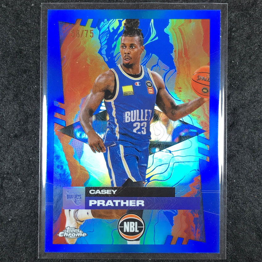 2024-25 Topps Chrome NBL CASEY PRATHER Base Blue 58/75 #15