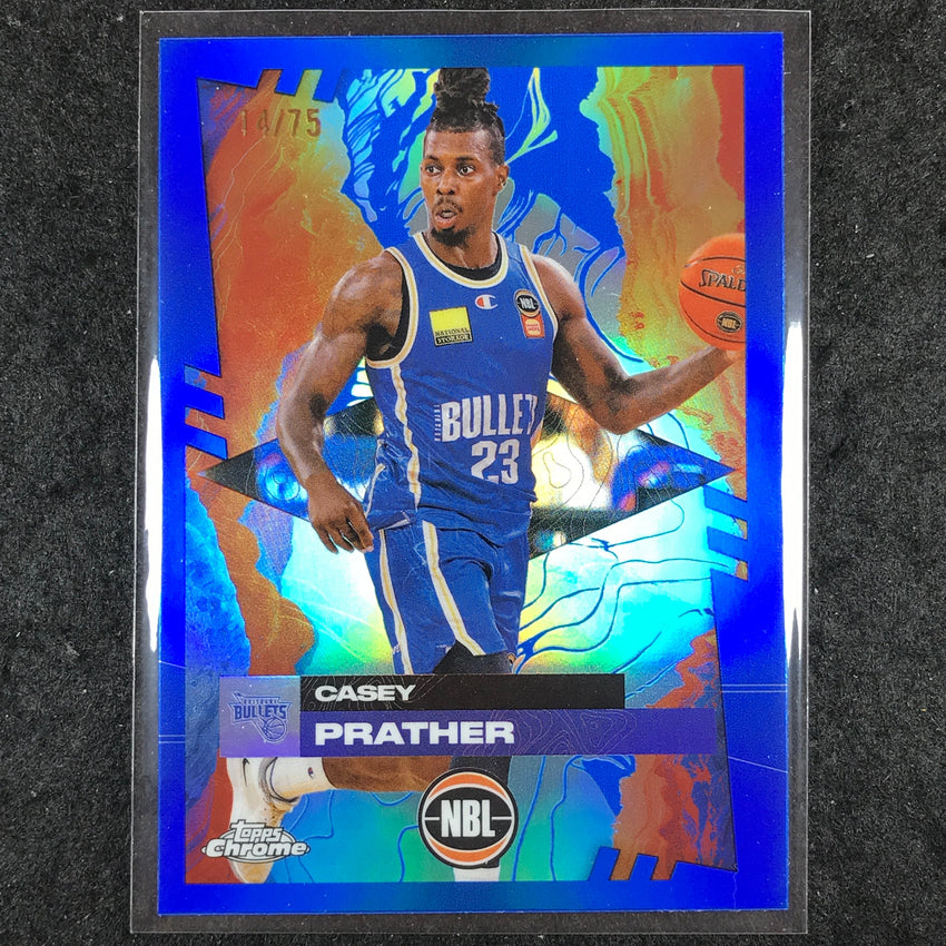 2024-25 Topps Chrome NBL CASEY PRATHER Base Blue 14/75 #15