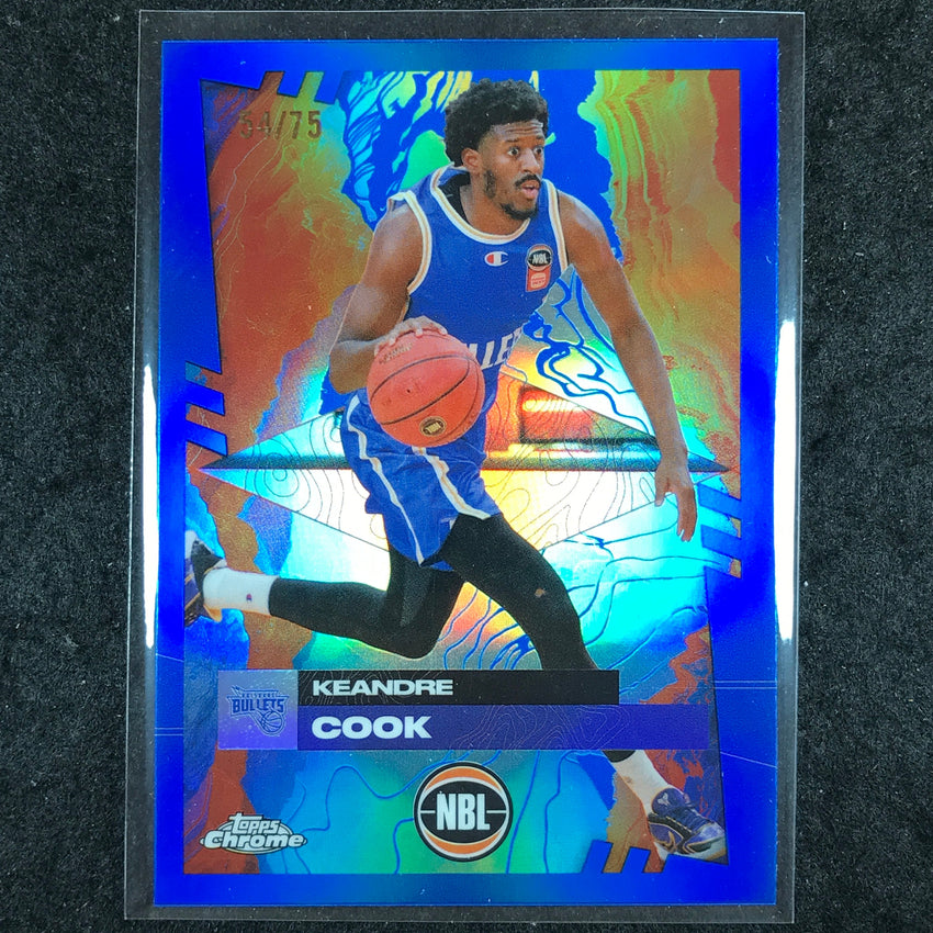 2024-25 Topps Chrome NBL KEANDRE COOK Base Blue 54/75 #20