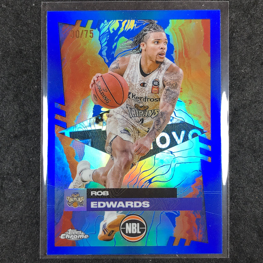 2024-25 Topps Chrome NBL ROB EDWARDS Base Blue 30/75 #24
