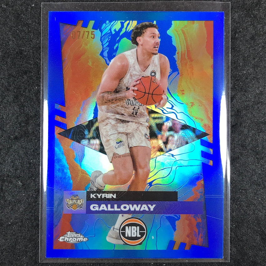 2024-25 Topps Chrome NBL KYRIN GALLOWAY Base Blue 7/75 #27